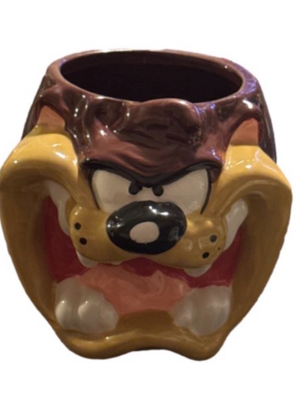 Warner Bros. Looney Tunes tazmanian devil Mug in Brown and Yellow